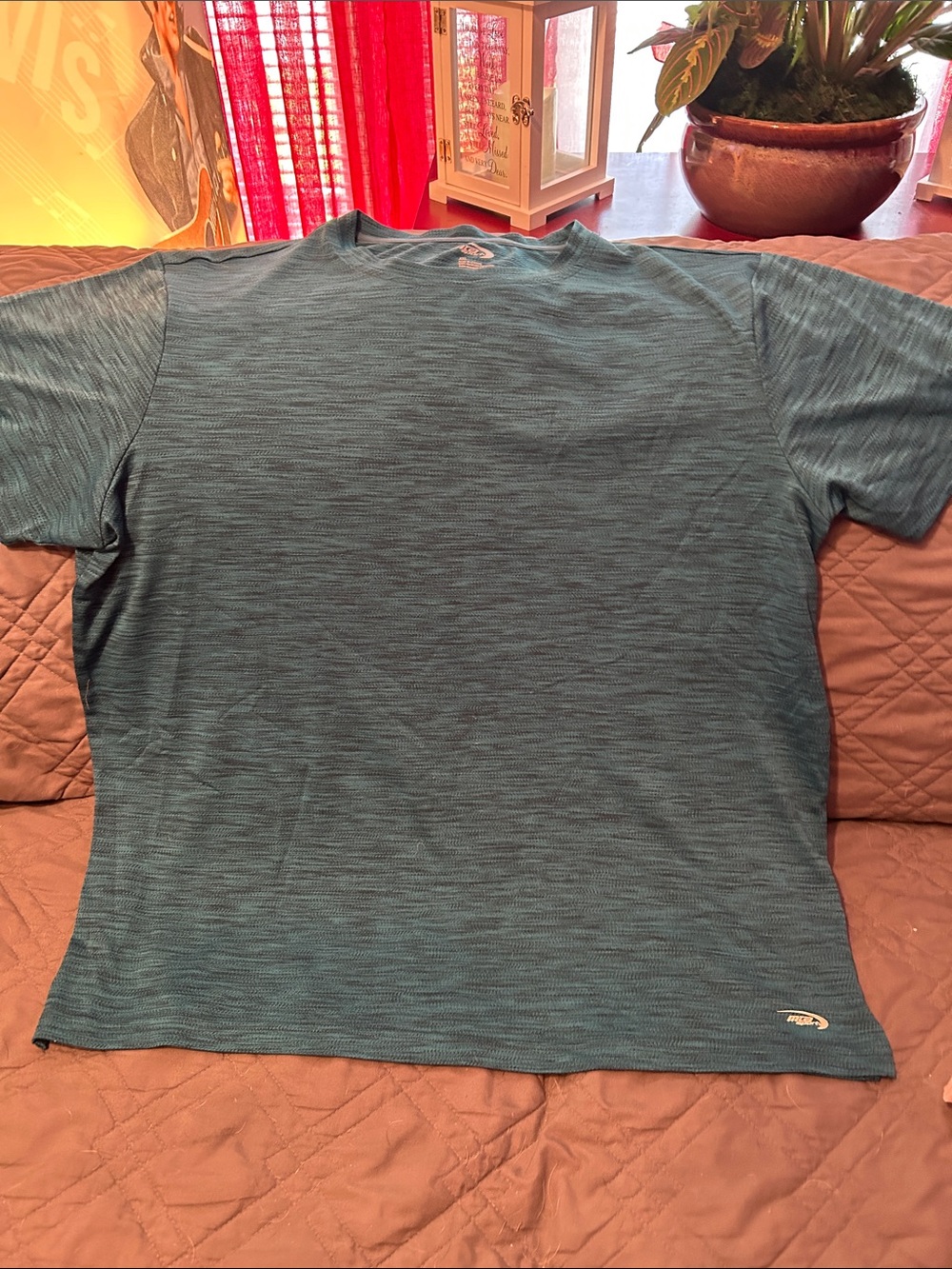 MTA Sport Men's Short-Sleeve Crew Neck Tee in Teal Space-Dye